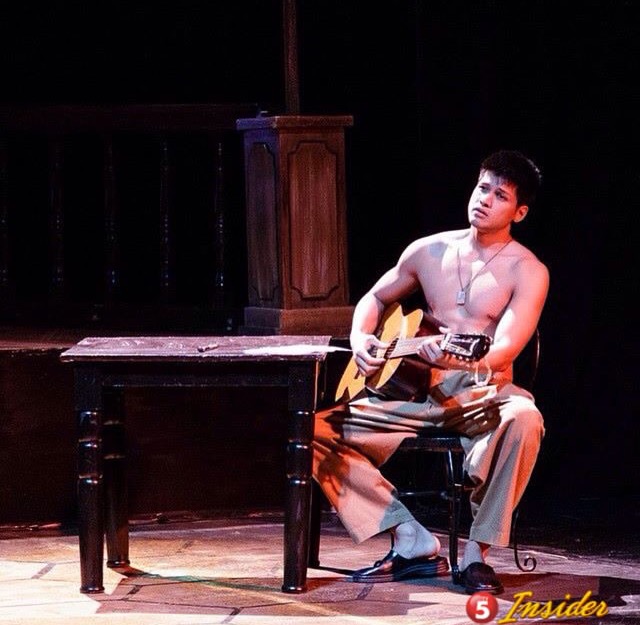 Vin Abrenica as "Daniel" in his first stage role IMAGE CREDIT: TV5 Insider Instagram 